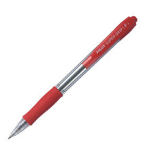 Penna sfera a scatto Super Grip - punta fine 0,7 mm - rosso - Pilot