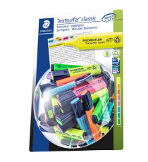 Evidenziatore Textsurfer Classic - punta a scalpello - tratto 1,0-5,0mm - colori assortiti - Staedtler - expo 100 pezzi