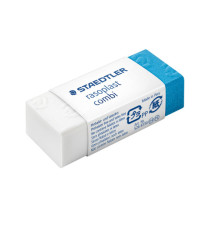 Gomma Combi Rasoplast - 43 x19 x13 mm -  bianca e blu - Staedtler - conf. 30 pezzi