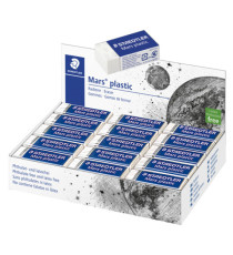 Gomma Mars Plastic - 43x19x13mm - bianca - Staedtler - conf. 30 pezzi