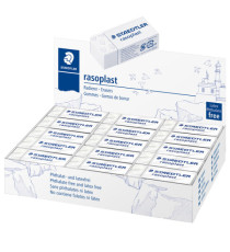 Gomma Rasoplast - 43 x19 x13 mm - per matita - bianca - Staedtler - conf. 30 pezzi