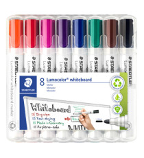 Marcatore Lumocolor whiteboard 351 - tratto 2 mm - colori assortiti - Staedtler - astuccio 8 pezzi