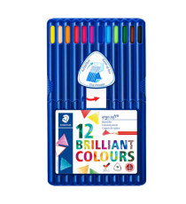 Matite colorate Ergosoft - triangolari - colori assortiti - Staedtler - astuccio 12 pezzi