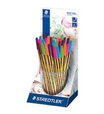 Penna a sfera Noris stick - punta 1,0mm - colori assortiti - Staedtler - expo 30 pezzi