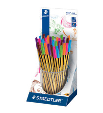 Penna a sfera Noris stick - punta 1,0mm - colori assortiti - Staedtler - expo 30 pezzi