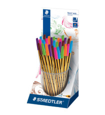 Penna a sfera Noris stick - punta 1,0mm - colori assortiti - Staedtler - expo 30 pezzi