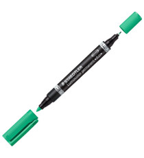 Pennarello Lumocolor Permanent Duo 348 punta feltro - punta 0,6mm e 1,5mm - astuccio 4 colori - Staedtler
