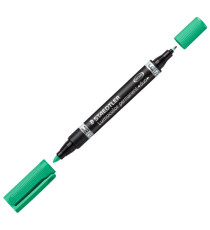 Pennarello Lumocolor Permanent Duo 348 - punta 0,6mm e 1,5mm - colori assortiti - Staedtler - astuccio 4 pezzi