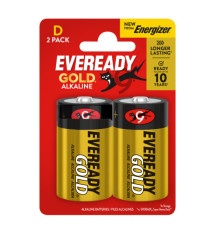 Pila torcia - D - LR20 - Eveready Gold - alcalina - Energizer - blister 2 pezzi