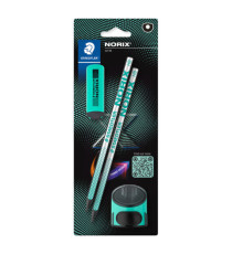 Set Norix® - matite temperamatite gomma - turchese - Staedtler