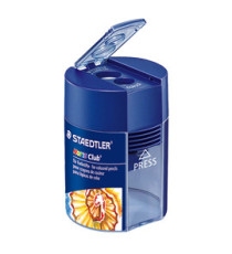 Temperamatite Noris - con contenitore - 2 fori - foro Ø 8,2 - 10,2 mm - blu - Staedtler