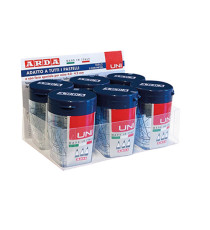 Temperamatite Triplo UNI - 3 fori - c/contenitore - nero e trasparente - Arda