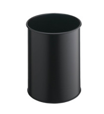 Cestino gettacarte - tondo - metallo - nero - 15 L - Durable