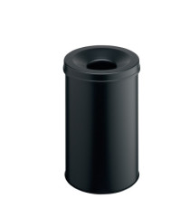 Cestino gettacarte SAFE - tondo - autoestinguente - nero - 30 L - Durable