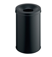 Cestino gettacarte SAFE - tondo - autoestinguente - nero - 60 L - Durable