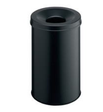 Cestino gettacarte SAFE - tondo - autoestinguente - nero - 60 L - Durable