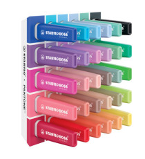 Evidenziatore Stabilo Boss Pantone - punta a scalpello - tratto 2 - 5 mm - colori assortiti - Stabilo - deskset 30 pezzi