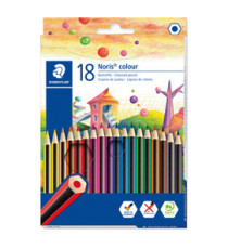 Matite colorate Noris Colour 185 - colori assortiti - Staedtler - astuccio 18 pezzi