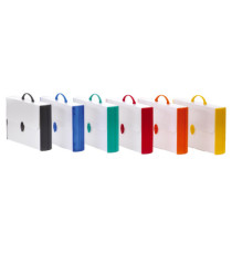 Valigetta polionda 254/R - 28 x 43 cm - dorso 8,5 cm rigido - colori assortiti - Favorit