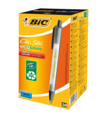 Penna a sfera a scatto ECOlutions - punta 1,0mm  - nero - Bic - conf. 50 pezzi
