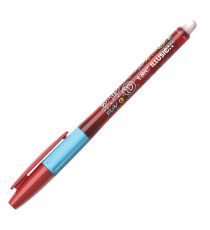 Penna a sfera con cappuccio Gelocity Illusion - gel cancellabile - punta 0,7 mm - rosso - Bic - conf. 12 pezzi