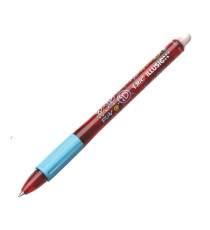 Penna a sfera con cappuccio Gelocity Illusion - gel cancellabile - punta 0,7 mm - rosso - Bic - conf. 12 pezzi