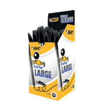 Penna a sfera Cristal Large - punta 1,6 mm - nero - Bic - conf. 50 pezzi