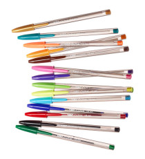 Penna a sfera Cristal multicolor - punta 1,6 mm - colori assortiti - Bic - conf. 15 pezzi