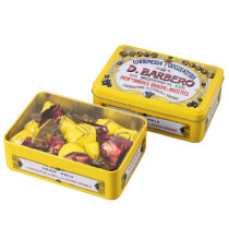 Scrigno regalo - con praline miste - 150 gr - metallo - giallo - Barbero