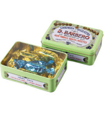 Scrigno regalo - con torroni ricoperti friabili - 100 gr - metallo - verde - Barbero