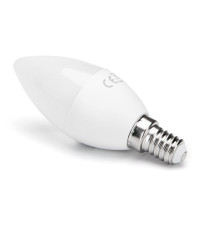 Lampadina led C37 6W attacco E14 510 lumen 3000K luce calda MISURA D37xH100mm Equivalenza lampada incandescente: 42W