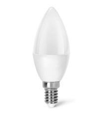 Lampadina led C37 6W attacco E14 510 lumen 6500K luce fredda misura D37xH100mm Equivalenza lampada incandescente: 42W