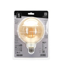 Lampadina led a filamento ambrata G125 8W attacco E27 720 lumen 2200K LUCE CALDA D125xH175mm Equivalenza incandescente: 55W