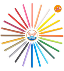 Pastelli Plastidecor - in plastica - colori assortiti - Bic - conf. 24 pezzi