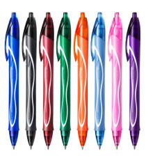 Penna a sfera a scatto Gelocity Quick Dry - punta 0,7mm - colori assortiti - BIC - conf. 10 pezzi