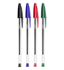 Penna a sfera Cristal Original - punta 1,0mm - 4 colori classici assortiti - Bic - conf. 10 pezzi