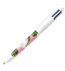 Penna a sfera scatto multifunzione 4 Colors Decor - fantasie assortite - Bic - expo 30 pezzi