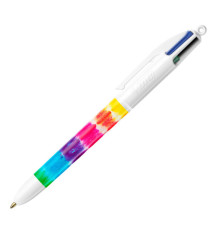 Penna a sfera scatto multifunzione 4 Colors Decor - fantasie assortite - Bic - expo 30 pezzi