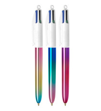 Penna a sfera scatto multifunzione 4 Colours Gradient - colori assortiti - Bic - expo 30 pezzi