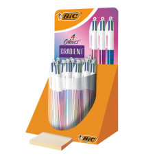Penna a sfera scatto multifunzione 4 Colours Gradient - colori assortiti - Bic - expo 30 pezzi