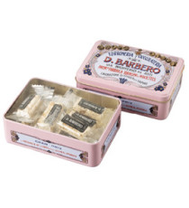 Scrigno regalo - con torroni bianchi friabili - 100 gr - metallo - rosa - Barbero
