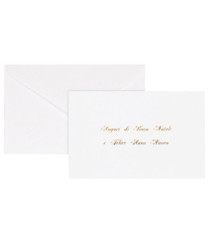 Biglietto natale con busta - 9 x 14 cm - stampa oro - bianco - Rex Sadoch