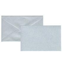 Biglietto natale neutro - con busta - 9 x 14 cm - argento - Rex Sadoch