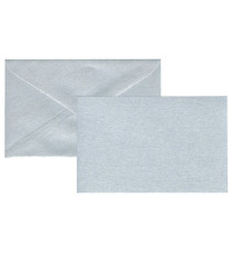 Biglietto natale neutro - con busta - 9 x 14 cm - argento - Rex Sadoch