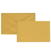 Biglietto natale neutro - con busta - 9 x 14 cm - oro - Rex Sadoch