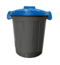 Contenitore portarifiuti Dusty - diametro 36 cm - altezza 45 cm - 25 litri - coperchio blu - Mobil Plastic
