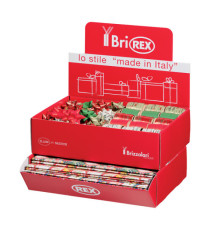 Espositore fantasie natale - carta regalo/stelle/rocchetti - fantasie assortite - Rex Sadoch