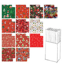 Rotolo carta regalo natale - 2 x 0,70 m - fantasie assortite - Rex Sadoch