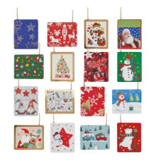 Segnapacco natale - con cordoncino - fantasie assortite - Rex Sadoch