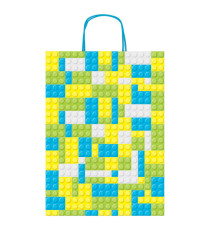Shopper Mattoncini - con manici - 16 x 21 x 8 cm - colori assortiti - Rex Sadoch